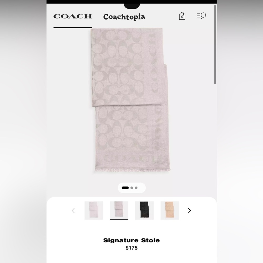 Coach Stole NWT